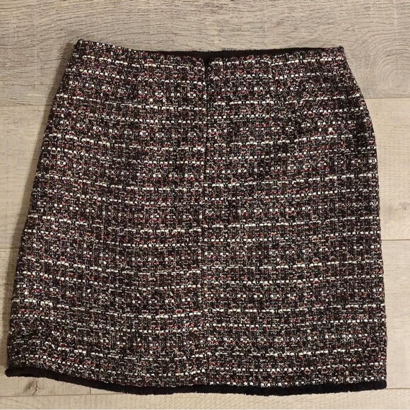 Loft Tweed Sequined Glitter Short Skirt Black Red White 6 - Picture 3 of 8